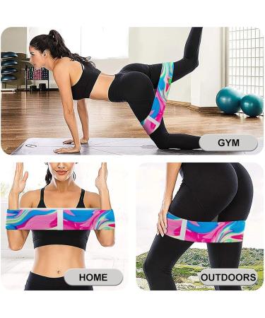 Colorful Abstract Watercolor Yoga Workout Bands - Comfort & Resistance Straps for Legs & Booty | Physical Therapy Aids - International Shipping Available - Buy Online on GoSupps.com