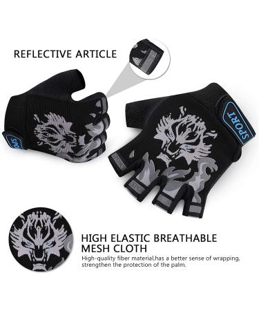 Accmor Kids Black Half Finger Cycling & Fishing Gloves - Full Finger Sport Gloves for Children - Ideal for Camping, Fishing, Parkour & Outdoor Sports - Buy Online on GoSupps.com