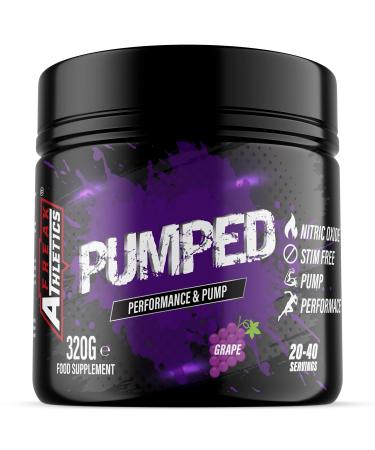 Pumped 'Grape Candy' Pump Pre Workout by Freak Athletics - Non Stim Pre Workout Powder Stimulant & Caffeine Free Pre Workout 320 g (Pack of 1)