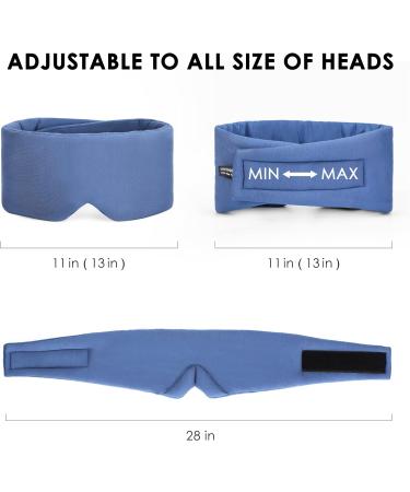 FRESHME Handmade Cotton Sleep Mask - Adjustable Blackout Eye Mask for Sleeping - Soft & Comfortable Blindfold for Men and Women - Ideal for Travel, Office, Yoga - Buy Online on GoSupps.com