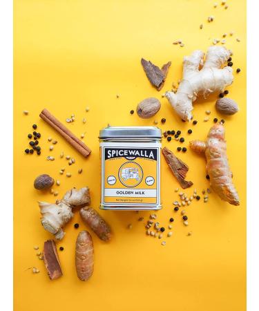 Spicewalla Golden Milk Powder 3.6 oz 2 Pack - Cinnamon Ginger Turmeric Latte Mix - 2 Pack - 3.6 Ounce - Buy Online on GoSupps.com