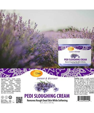 SPA REDI Lavender & Wildflower Foot Cream 16 Oz - Exfoliating Pedicure Massage Treatment for Dry Cracked Feet - Buy Online on GoSupps.com