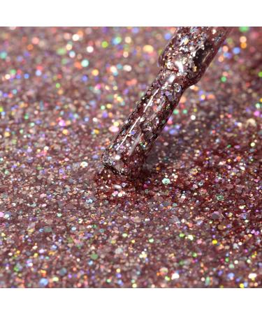 MAYCHAO 15ML Glitter Gel Nail Polish 1Pc Princess Glitter Gel Nail Polish Soak Off UV LED Nail Gel Polish Nail Art Starter Manicure Salon DIY at Home 0.5 OZ - Buy Online on GoSupps.com