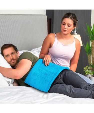 Cure Choice Large Electric Heating Pad for Back Pain Relief - Ultra Soft 12x24 with Storage Pouch - Muscle Cramps Heating Pad - Adjustable Temperature Settings & Safe Auto Shut - Blue - Buy Online on GoSupps.com