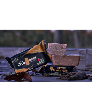 Keto Brick | Keto Snack Bar | Delicious and Easy Keto Snack on the Go | High Protein | High Fat | Sugar Free | Low Carb Bar (2 Pack Buttered Maple Pecan) Buttered Maple Pecan 2 Pack - Buy Online on GoSupps.com