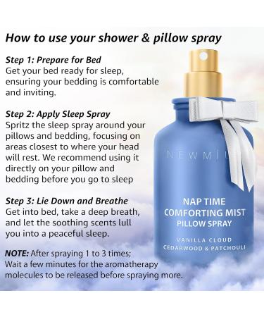 Pillow Spray Calming and Relaxing Pillow Linen Mist Vanilla Cedarwood Essential Oils Stress Relief Aromatherapy Sleep Bedtime Shower Spray Luxury Gift - Buy Online on GoSupps.com