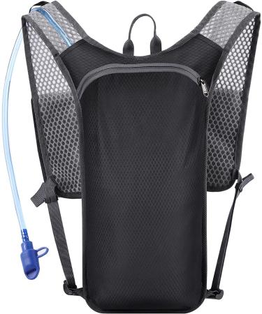 Giemit drinking bag with drinking bubble 2l backpack with a drinking bubble bike backpack running backpack to the bike motorcycle MTB cycling hiking drinking bags with drinking system for women men black light weight