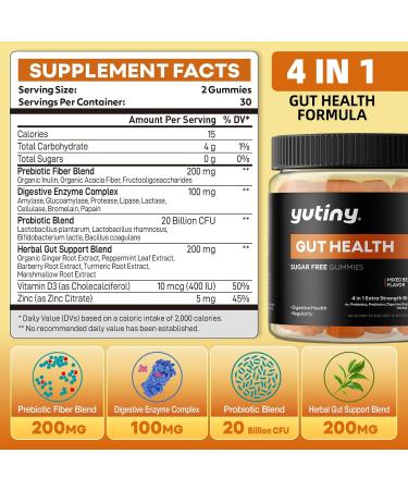 Yutiny Calcium Citrate Gummies Gut Health Gummies for Women & Men - Buy Online on GoSupps.com