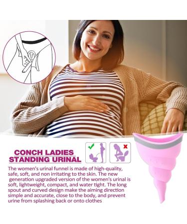 Womens Urinal Funnel Funnel Conch Type Female Urinal Device Standing Up to Pee Reusable Women Pee Funnel for Travel and Outdoor Pinks - Buy Online on GoSupps.com