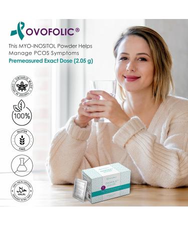 Ovofolic PCOS Supplement for Women - 60 Sachets and Servings Boost Fertility Hormonal Balance and PCOS Support - Myo-Inositol D-Chiro Inositol Active Folate - High Potency PCOS Supplements 60 count (Pack of 1) - Buy Online on GoSupps.com