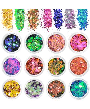 ALIIP Glitter Festival for the face 12 colors for face body nails eyes lips body accessories