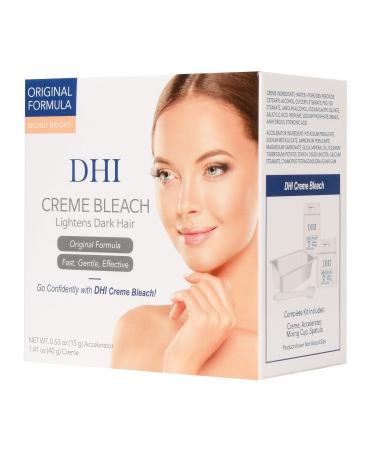 DHI Creme Bleach Mild Original Sensitive Formula Lightens Dark Hair Face & Body 1.9 OZ