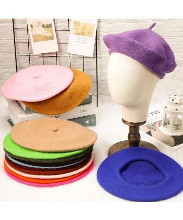 Elegant Women Wool Beret Hat - 15 Pieces Winter French Artist Beret Cap for Girls - Buy Online on GoSupps.com