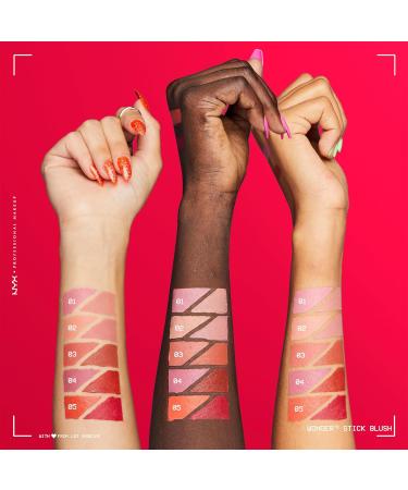 NYX Professional Makeup Rouge - Vegan Hyaluronic Acid Wonder Stick in Bright Amber & Fuchsia (8g) | Moisturizing & Mixable Texture - Buy Online on GoSupps.com