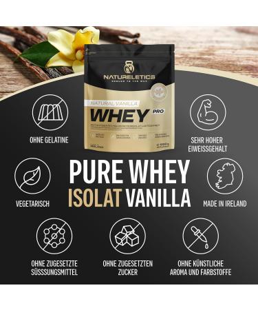 Buy Natureletics Premium Whey Isolate Vanilla - Lactose-Free Low-Fat No Sweeteners Grass-Fed - International Shipping Available - Buy Online on GoSupps.com