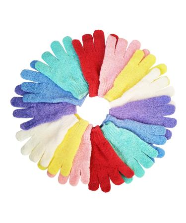 Exfoliating Gloves  14 Pcs Shower Gloves  Bath Gloves for Shower Exfoliating  Exfoliating Gloves for Body Exfoliating Mitt for Women & Men Body Scrub Gloves (Shower Gloves A)