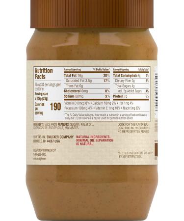 Jif Natural Creamy Peanut Butter Spread 40 oz (Pack of 8) - Buy Online on GoSupps.com