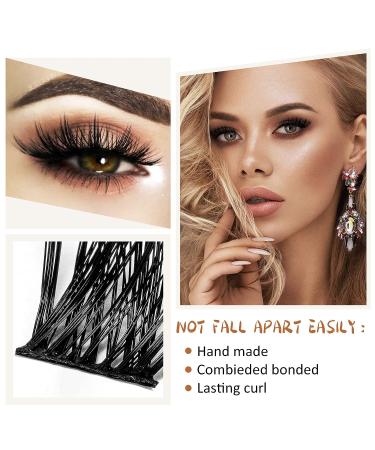 Lash Clusters Ribbon 160 D Curl Individual Lashes DIY Extensions Mega Volume with Applicator Tool & Scissors | B&Q LASH (B03+B05 10-16MIX) - Buy Online on GoSupps.com