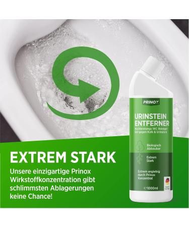 Prinox 4x Urine Stone Remover 1000 ml - Extra Strong Professional Toilet Cleaner & Lime Remover Concentrate - Powerful 4L Solution for Tough Stains - Buy Online on GoSupps.com