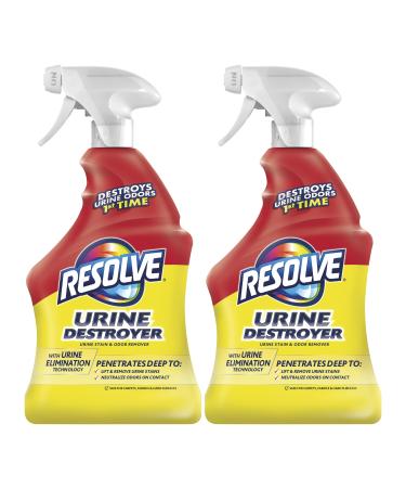Resolve Urine Destroyer Pet Urine Stain and Odor Remover Spray, 32oz, 2 Count Pack of 2