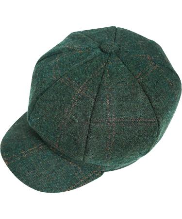 PanPacSight Women's Wool Newsboy Hat - Fall Cabbie Beret in Tweed Green - Buy Online on GoSupps.com