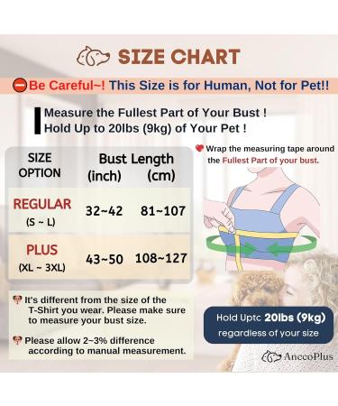 Anccoplus Dog Carrier for Small Dogs - Adjustable Hands-Free Cat Stretcher | Soft Cotton Safe Design Reduces Back Pain Dark Gray/Black - Buy Online on GoSupps.com