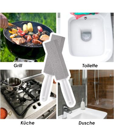 Bimsstein Toilet Cleaner with Handle - 2 Pumice Stone Blocks for Effective Toilet Cleaning | Eco-Friendly and Durable - Buy Online on GoSupps.com