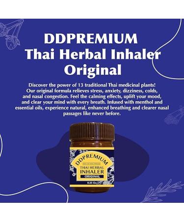 DDPremium Herbal Inhaler with Menthol & Essential Oil Natural Thai Inhaler for Enhanced Breathing Promotes Clearer Nasal Passages - Pack of 2 - Buy Online on GoSupps.com