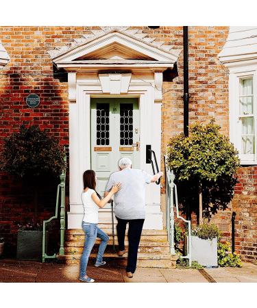Wall Mounted Handrail for Outdoor Steps U Shaped Metal Stair Railing 28.7" Hand Railings for Indoor or Outdoor 1 to 3 Steps Safety Grab Bars for Garage Porch Garden - Buy Online on GoSupps.com