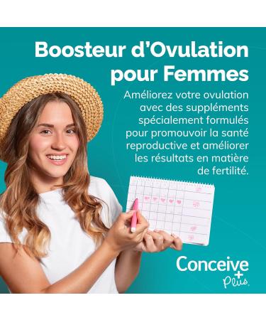Conceive Plus Woman Support For Ovulation - Improves Ovarian Health & Hormonal Balance - Fertility With Myo-inositol Folic Acid Rooster 10 & Ginger - Supplement For Sopk - 120 Capsules - Buy Online on GoSupps.com