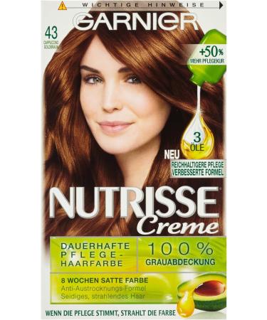 Garnier Nutrisse Creme/Intensive-Coloration mit Frucht l / Haarf rbung/Avocado l / Goldbraun/L ngerer Farbglanz - Buy Online on GoSupps.com