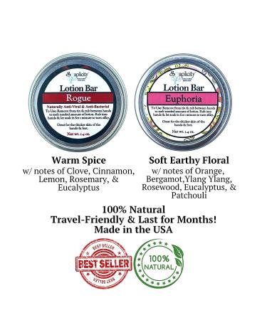 Moisturizing Lotion Bar 2PK | Natural Ingredients, Cocoa & Mango Butters, Beeswax Infused with Essential Oils - Buy Online on GoSupps.com