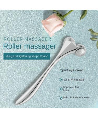 CYGURT Roller Facial Massage Device - Handheld Beauty Bar for Lifting & Firming - Anti-Aging Tool for Face Eyes & Neck - Silver 15x5x4 - Buy Online on GoSupps.com