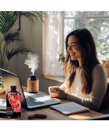 Fresh Linen Essential Oil 8 Fl Oz and Peach Essential Oil 4 Fl Oz for Diffuser Humidifier Yoga Cleaning DIY Candle Soap Making Perfume Gift for Essential Oils - Buy Online on GoSupps.com