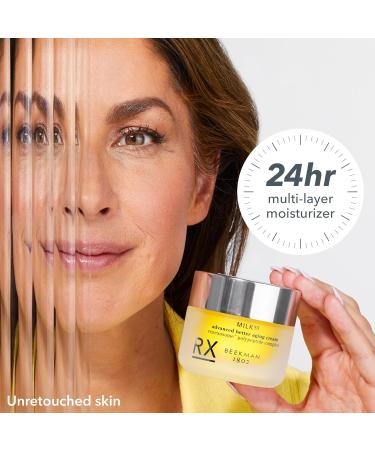 Beekman 1802 Milk Scrub Oat + Goat Milk Exfoliating Face Cleanser (3 fl oz) + Milk RX Advanced Better Aging Cream (1.69 fl oz) - Good for Sensitive Skin - Cruelty Free - Buy Online on GoSupps.com