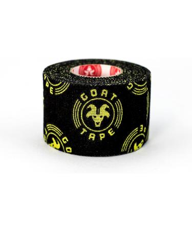 Goat Tape Scary Sticky Premium Athletic/Weightlifting Tape - Black & Yellow (1 Pack) - Buy Online on GoSupps.com