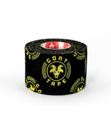 Goat Tape Scary Sticky Premium Athletic/Weightlifting Tape Black & Yellow Pack of 2