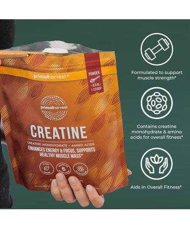 Primal Harvest Creatine Powder Supplement for Men and Women's Fitness Workouts and Muscle Growth to Help Promote Recovery Strength Energy and Endurance (1) - Buy Online on GoSupps.com