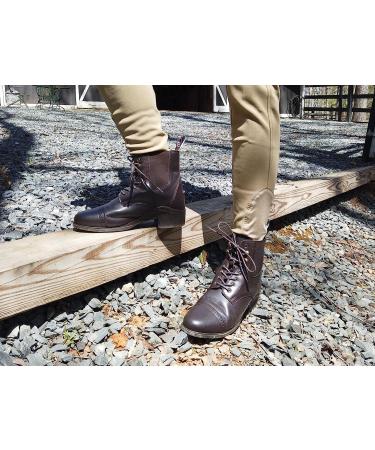 BasEQ Ricki Women's Lace Equestrian Riding Paddock Boots - Brown, Size 11 - Buy Online on GoSupps.com