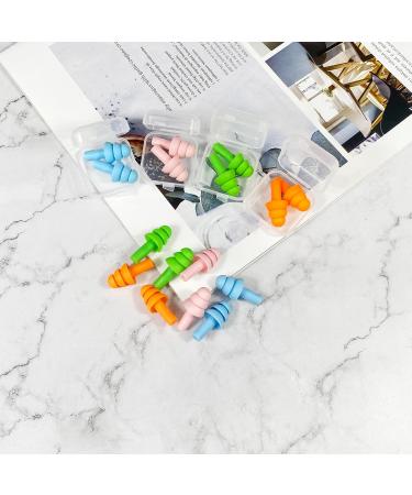 8 Pairs Silicone Earplugs for Sleeping - Noise Cancelling Reusable Soft - Ideal for Swimming Snoring Concerts & Noisy Environments - Available in 4 Colors - Buy Online on GoSupps.com