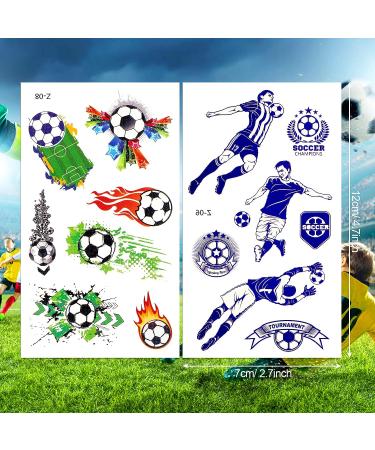 Konsait 60pcs Football Face Temporary Tattoos - Perfect for Soccer Game & Boys Birthday Party - Buy Online on GoSupps.com