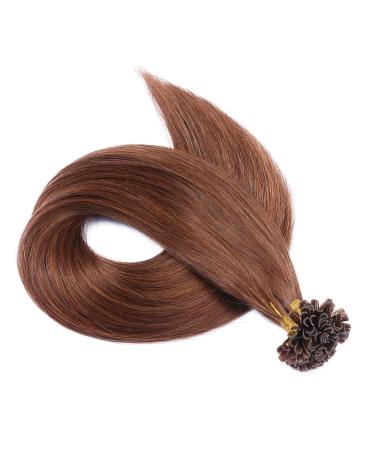 Keratin Bonding #6 Brown 70cm 50 Strands 1g - 100% Remy Real Hair U-Tip Extensions by Novon Hair Extensions - Premium Quality - Buy Online on GoSupps.com
