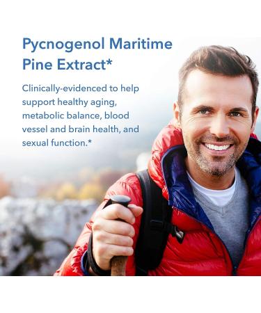 Pycnogenol 100 Pine Bark Supplement - Heart, Brain, Circulation Support - 30 Veg Caps - Buy Online on GoSupps.com