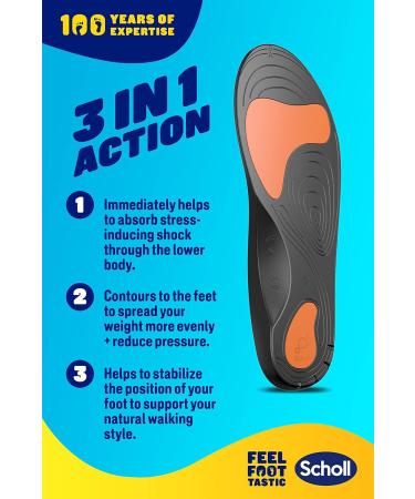 Scholl Orthotic Insole for Lower Back Pain Relief - UK Size 9-11 (Large) - Buy Online on GoSupps.com