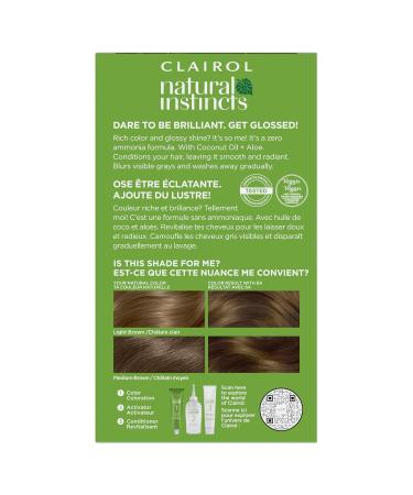 Clairol Natural Instincts Demi-Permanent Hair Dye 6A Light Cool Brown 5.85 Fl Oz - Pack of 1 - Buy Online on GoSupps.com