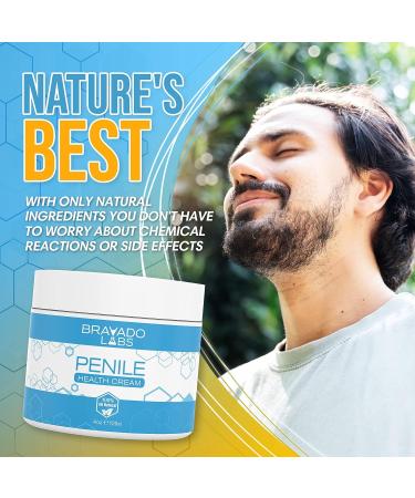 Bravado Labs Premium Penile Health Cream - Natural Moisturizing Lotion for Men - Relief for Chafing, Itching, and Dryness (4oz) - Buy Online on GoSupps.com