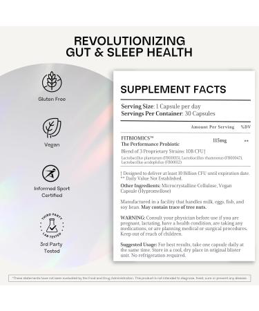 Nella Gut Health Supplements for Women & Men (30 Capsules), Energy Boosting Probiotics for Digestive Health, 3 Strains, Daily Probiotic Pills, Supports Workout & Recovery - Buy Online on GoSupps.com