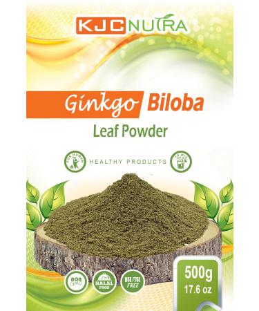 KJC Nutra Ginkgo Biloba Leaf Powder 500 g | Antioxidant Support Brain and Eye Health