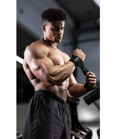 Fitgrand Wrist Bandages & Tensile Aids (2 Set) | Optimal Support for Strength Training Fitness Bodybuilding Weightlifting - Unisex Black - Buy Online on GoSupps.com
