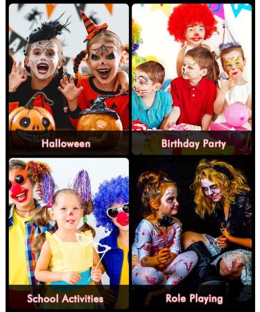 Lictin 18 Color Rainbow Face and Body Painting Kit | Safe & Non-Toxic Water-Based Paint | Halloween Christmas Cosplay Makeup Set with Brushes - Buy Online on GoSupps.com